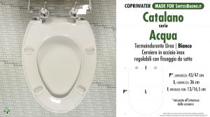 SCHEDA TECNICA MISURE copriwater CATALANO ACQUA