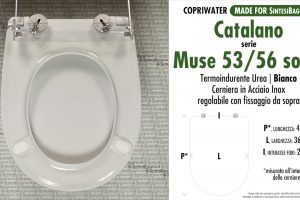 SCHEDA TECNICA MISURE copriwater CATALANO MUSE 53/56