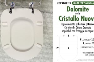 CHEDA TECNICA MISURE copriwater DOLOMITE CRISTALLO