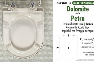 SCHEDA TECNICA MISURE copriwater DOLOMITE PETRA