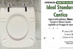 SCHEDA TECNICA MISURE copriwater IDEAL STANDARD CANTICA