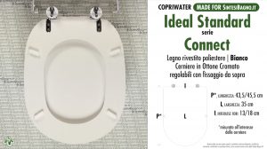 SCHEDA TECNICA MISURE copriwater IDEAL STANDARD CONNECT