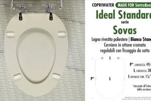 SCHEDA TECNICA MISURE copriwater IDEAL STANDARD SOVAS