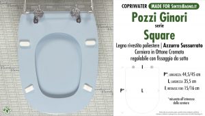 SCHEDA TECNICA MISURE copriwater POZZI GINORI SQUARE