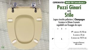 SCHEDA TECNICA MISURE copriwater POZZI GINORI STILE