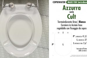 SCHEDA TECNICA MISURE copriwater AZZURRA CULT