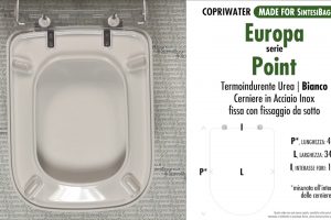 SCHEDA TECNICA MISURE copriwater EUROPA POINT