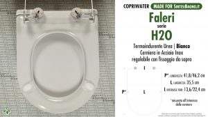 SCHEDA TECNICA MISURE copriwater FALERI H2O