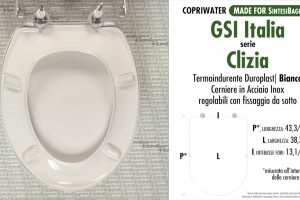 SCHEDA TECNICA MISURE copriwater FACIS/GSI CLIZIA