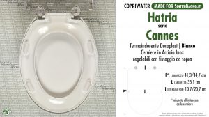 SCHEDA TECNICA MISURE copriwater HATRIA CANNES