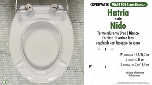 SCHEDA TECNICA MISURE copriwater HATRIA NIDO