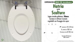SCHEDA TECNICA MISURE copriwater HATRIA SCULTURE