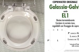 SCHEDA TECNICA MISURE copriwater GALASSIA-GALVIT EL1