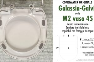 SCHEDA TECNICA MISURE copriwater GALASSIA-GALVIT M2