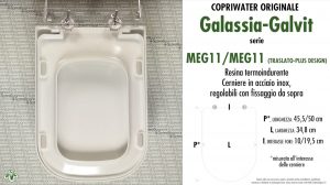 SCHEDA TECNICA MISURE copriwater GALASSIA-GALVIT MEG11