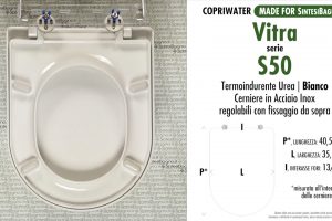 SCHEDA TECNICA MISURE copriwater VITRA S50