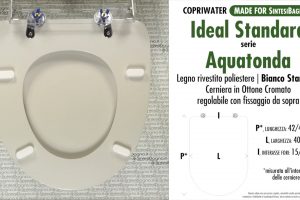 SCHEDA TECNICA MISURE copriwater IDEAL STANDARD AQUATONDA